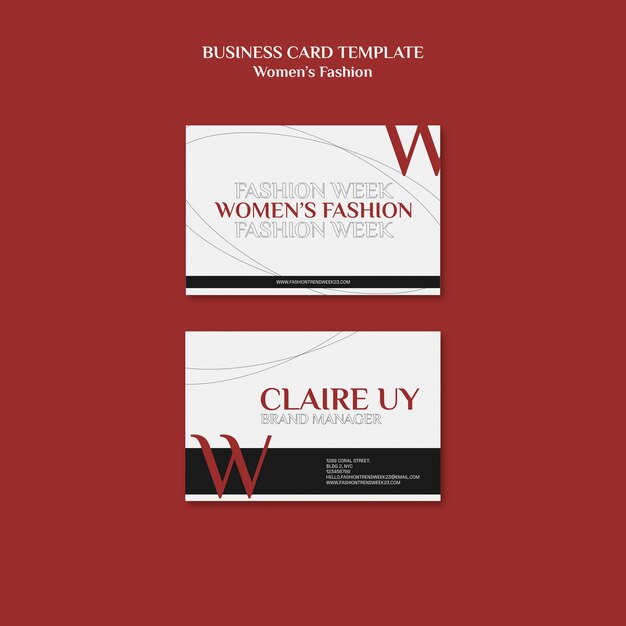 Women’s Fashion Business Card – Free Download