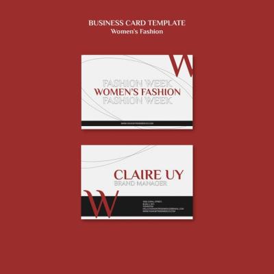 Women’s Fashion Business Card – Free Download