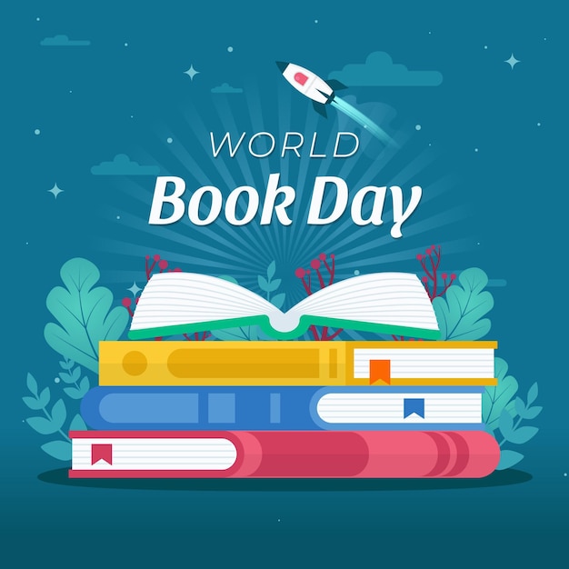 World Book Day Illustration – Free Download