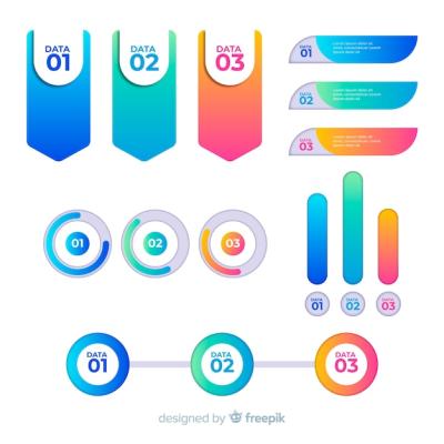 Colorful Infographic Elements with Gradient Effect – Free Download