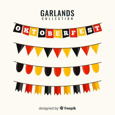 Oktoberfest Garlands Vector Templates – Free Download