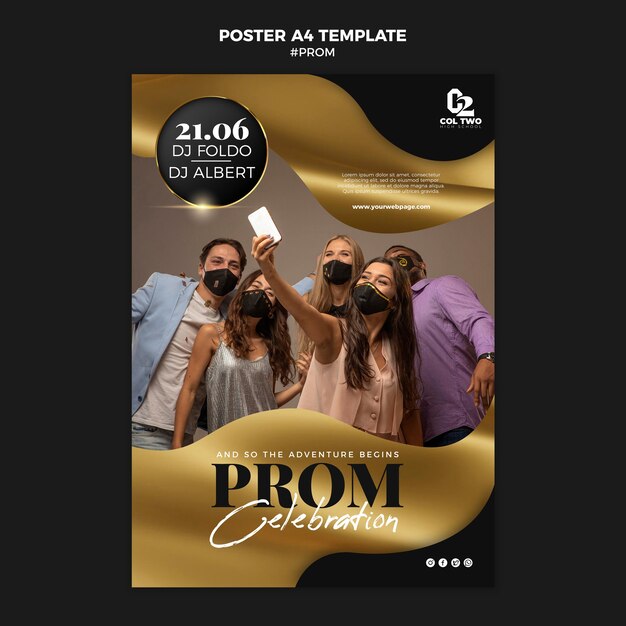 Graduation Prom Party Poster Template – Free to Download