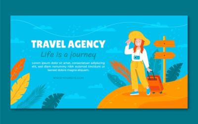 Hand Drawn Travel Agency Facebook Post Template – Free Download