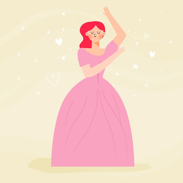 Cinderella Fairytale Character Illustration – Free Download