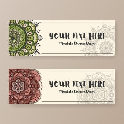 Boho Style Banners Set – Free Download