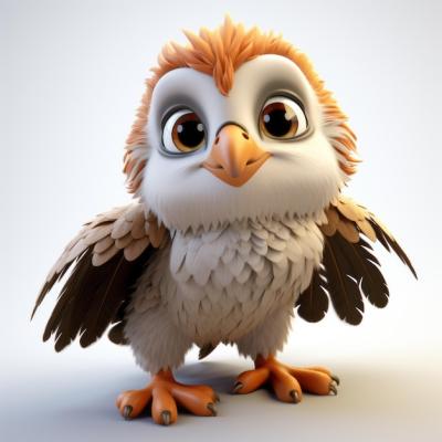 Fairy Owl 3D Character Inspired by BartolomÃ© Esteban Murillo for Video Games – Free Download