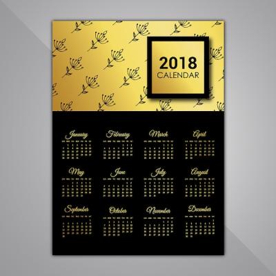 Black and Golden Calendar Designs – Free Download