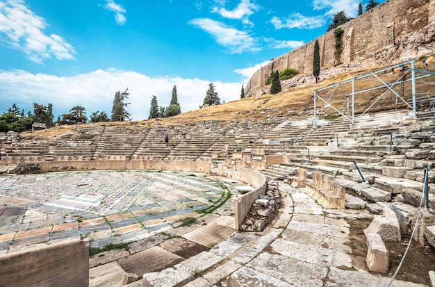 Ancient Greek Ruins at the Foot of Acropolis in Athens, Greece – Free Download