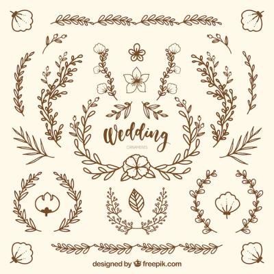 Hand Drawn Wedding Ornaments – Free to Download Stunning Vector Templates