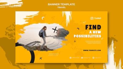 Traveling Horizontal Banner Template – Free Download