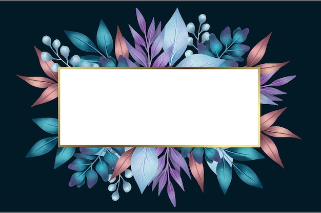 Geometric Banner with Floral Accents – Free Download