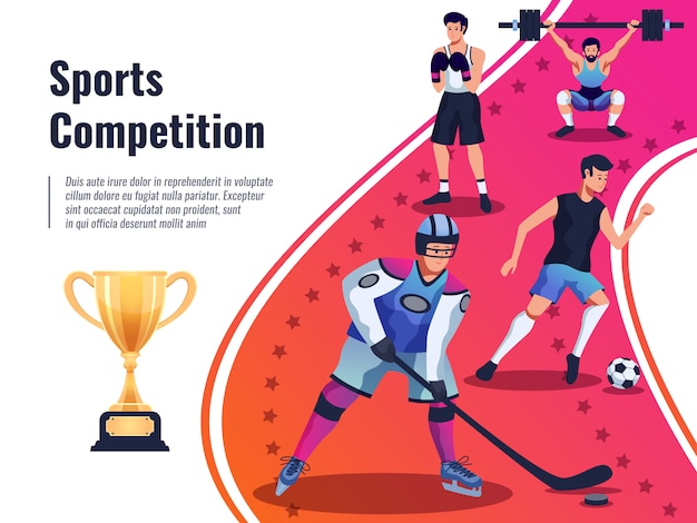 Sports Competition Poster Illustration – Free Download