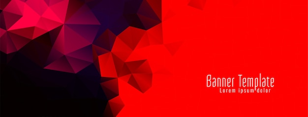 Abstract Geometric Polygon Design Banner Vector – Free Download