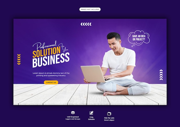 Business Promotion and Corporate Web Banner Template – Free Download