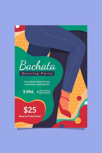 Hand Drawn Flat Design Bachata Illustration – Free Download