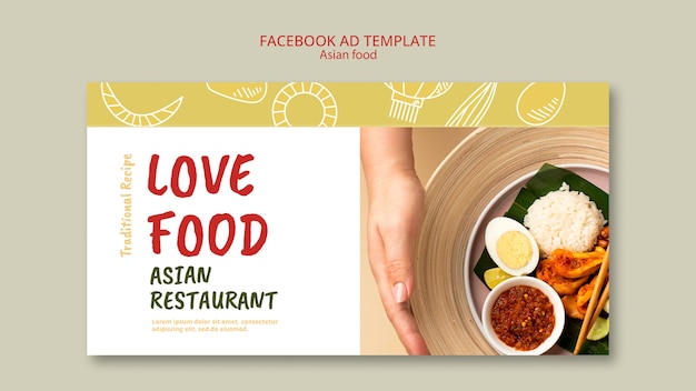 Hand Drawn Asian Food Template – Free Download