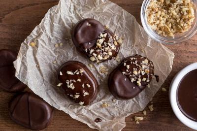 Chocolate Candy Topped with Grounded Nuts – Free Stock Photo for Download