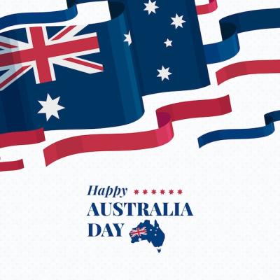 Australia Day Flat Design Vector Template – Free Download