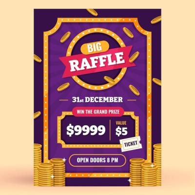 Big Raffle Poster Design Template – Free Download