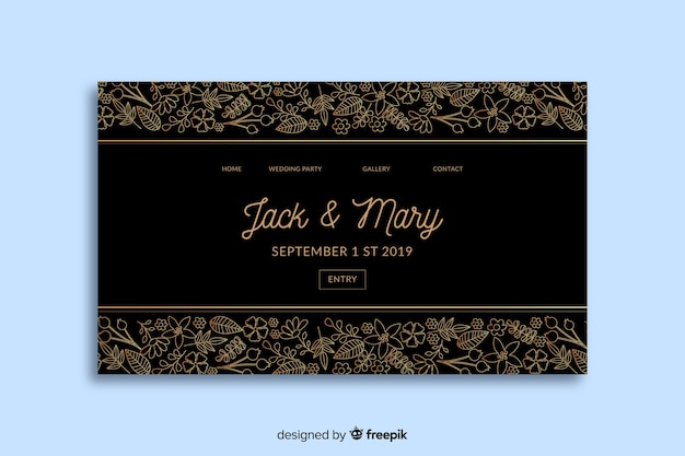 Elegant Wedding Landing Page Template – Free Download