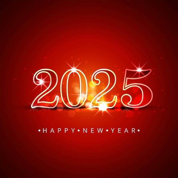 Happy New Year 2025 Celebration Card Design – Download Free Stock Photo