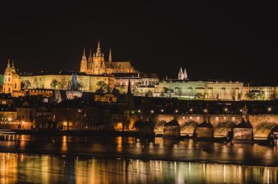 Illuminated Buildings in the City at Night – Free Stock Photo for Download