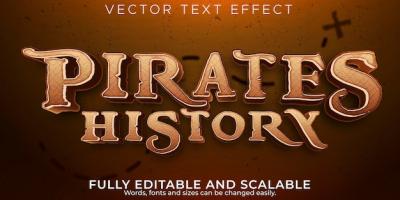 Editable Pirates Text Effect and Adventure Ship Style – Free Download