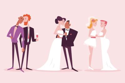 Wedding Couples Vector Templates – Free Download