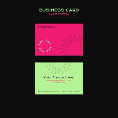 Cyber Monday Discount Business Card – Download Free Stock Photo