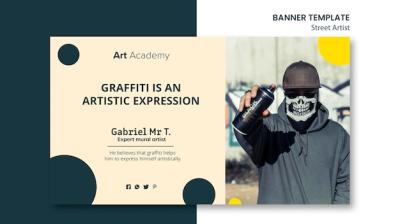 Street Artist Concept Banner Template – Free Download