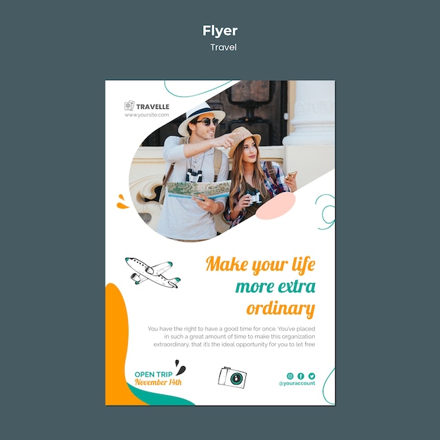 Travel Design Template of Flyer – Free Download, Free Stock Photo