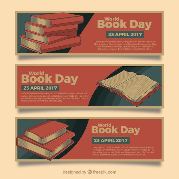 Retro Book Banners – Free Stock Photos for Download