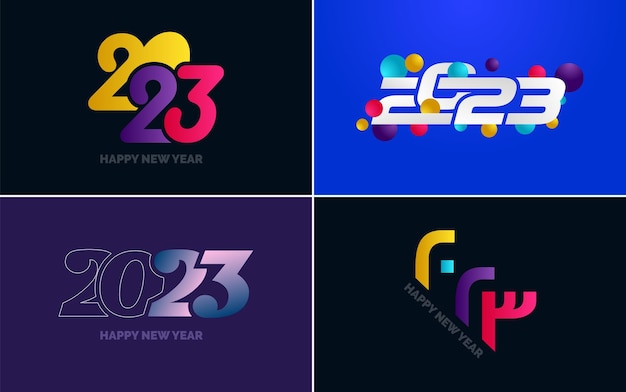 Happy New Year 2023 Logo Design Template – Free Download