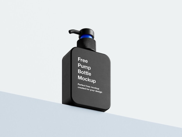 Rectangle Pump Bottle Mockup – Free Download, Free Stock Photo