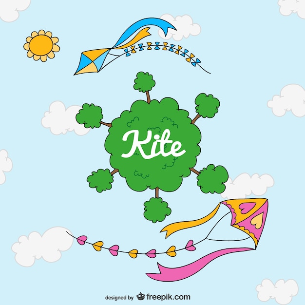 Cute Kite Cartoon – Free Download, Free Stock Photo