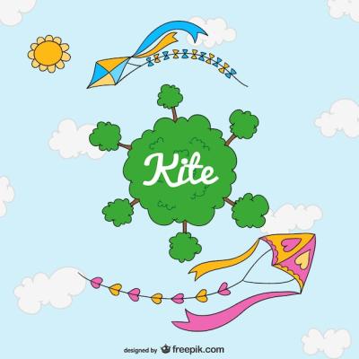 Cute Kite Cartoon – Free Download, Free Stock Photo