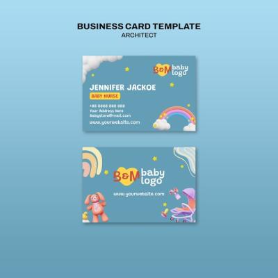 Baby Shower Celebration Business Card Template – Free Download