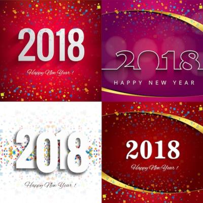 Modern New Year 2018 Background Set – Free Download Free Stock Photo