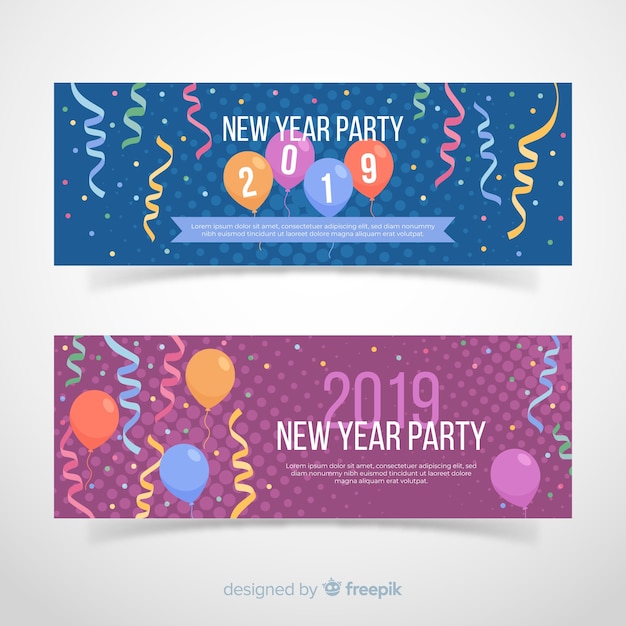 Modern New Year 2019 Banners – Free Download, Free Stock Photos