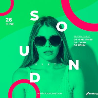 Sound Festival Banner Template – Free Download