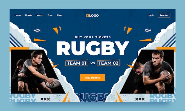 Flat Design Rugby Template – Free Download, Download Free Stock Photo