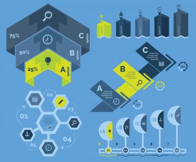 Five Statistics Charts Templates Set – Download Free Stock Photo