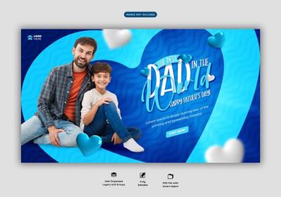 Happy Father’s Day Web Banner Template – Free Download