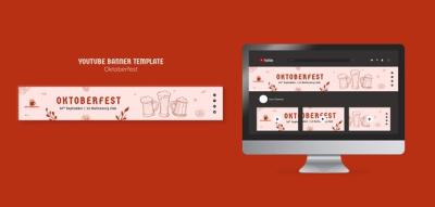 Oktoberfest Beer Festival Celebration Youtube Banner Template – Free Download