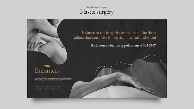 Plastic Surgery Template in Flat Design – Free Download