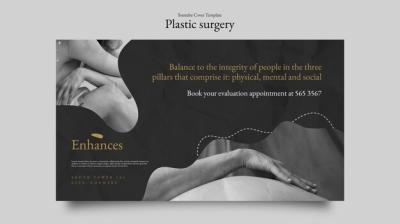 Plastic Surgery Template in Flat Design – Free Download