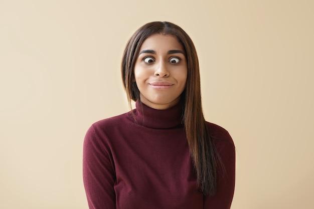 Funny Young Afro American Female Squinting and Making You Laugh – Free Stock Photo, Download for Free