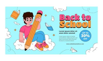 Hand Drawn Back to School Template – Free Download