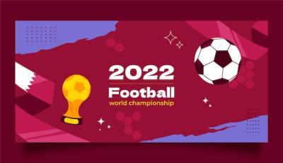 Flat World Football Championship Horizontal Banner Template – Free Download