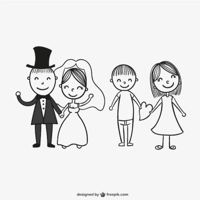 Wedding Couples Vector Illustrations – Free Download